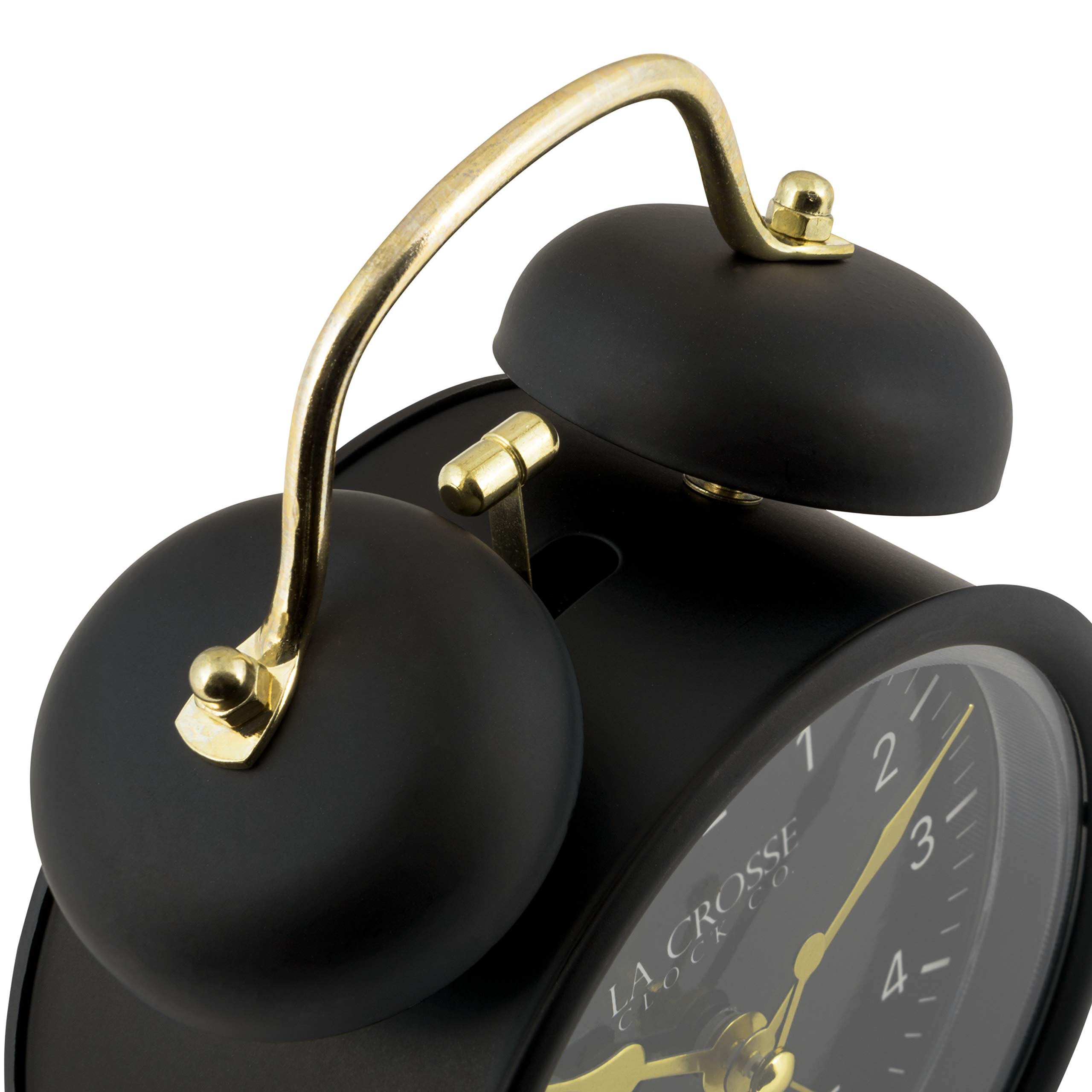 Amazon.com: La Crosse Clock 617-3314BG Black Twin Bell Quartz